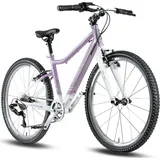 PROMETHEUS BICYCLES Kinderfahrrad 24 Zoll ab 7 Jahre Superleicht 8 Gang SRAM Fahrrad Violett Weiss violett|WEISS|schneeflockenblau 24"