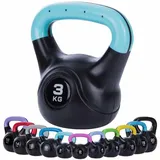 Body & Mind Body & Mind® Kettlebell Kugelhantel 2-20 kg - Workout Gewicht-Hantel für Kraft-Training - Profi Fitness Schwunghantel aus Kunststoff (b - 3 kg)