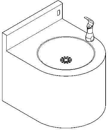 KWC Aquarotter Wandtrinkbrunnen, ANIMA, Edelstahl, 305x320x350 mm, Trinksprudler, elek., 2030056994 2030056994