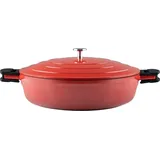 RIESS Keramika Red Schmorpfanne 32 cm mit Deckel