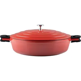 RIESS Keramika Red Schmorpfanne 32 cm mit Deckel