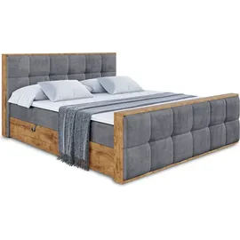 altdecor Boxbett 140 x 200 cm H4 Grau