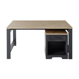 Innostyle Schreibtisch Jasmin Graphit / Artisan Eiche