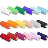 Makramee Garn 2mm x 30m, 18 Stück Makramee Baumwollgarn Baumwollkordel Baumwollseil Baumwollschnur Natur für DIY Handwerk Basteln Stricken Boho Deko Wohnzimmer Balkon Schlafzimmer