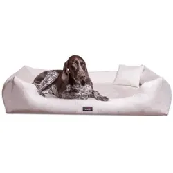 Tierlando MORITZ VIP Hundebett Hundesofa creme 1,3 m, 25 cm, 1 m