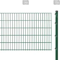 Arvotec Doppelstabmattenzaun ESSENTIAL 103 zum Einbetonieren, (Set, 29-St), Zaunhöhe 103 cm, Zaunlänge 2 - 60 m grün 28 m x 103 cm