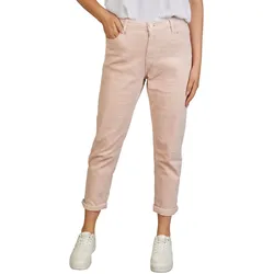 DENIMFY Cordhose Damen Mom Fit High Waist Gerades Bein Stretch DFLisa Hoher Bund Reißverschluss XL