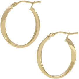 FIRETTI Creolen gedreht Gelbgold 585 18,5mm