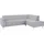 Home Affaire Ecksofa HOME AFFAIRE "Janek Scandic Design, elegant und zeitlos, L-Form", grau (hellgrau), B:263cm H:81cm T:191cm, Struktur fein ( 100% Polyester);Struktur weich (92% Polyester, 8% Nylon);Struktur fein ( 100% Polyester), Sofas, Ecksofa, mit Federkern und