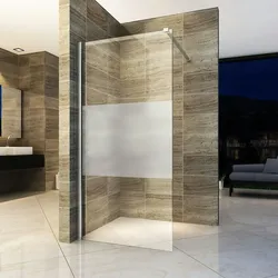 Aloni Walk In Dusche Begehbare Duschwand Glas Duschabtrennung Duschtrennwand Glastrennwand Glaswand mit NANO-Beschichtung halbmatt Mittelteil 90cm