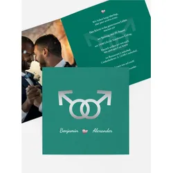 Einladungen zur Hochzeit selbst gestalten mit Spruch und Fotos im Onlinedesigner bei Meine-Kartenmanufaktur.de