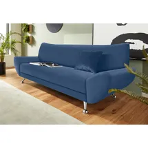 INOSIGN 3-Sitzer »Saltare elegant und komfortabel, toller Designfuß«, blau