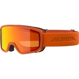 Alpina Scarabeo S Q-LITE - Verspiegelte, Kontrastverstärkende OTG Skibrille Mit 100% UV-Schutz Für Erwachsene, pumpkin matt, One Size