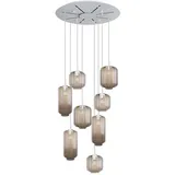 s.luce Velo 8-flg. Ø 80 cm rund klar/weiß