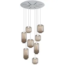 s.luce Velo 8-flg. Ø 80 cm rund klar/weiß