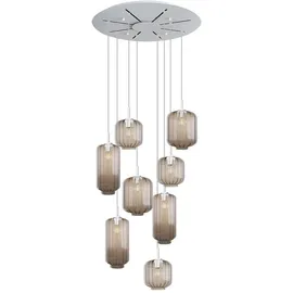 s.luce Velo 8-flg. Ø 80 cm rund klar/weiß
