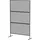 Outsunny Raumteiler Schwarz Stahl, B/H/L: ca. 45x198x122 cm - Schwarz