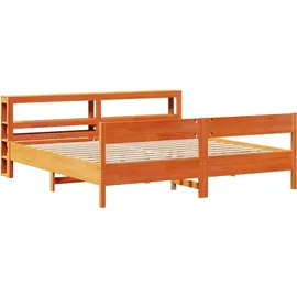 vidaXL Massivholzbett 180 x 200 cm Braun