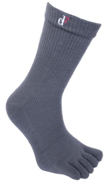 Vibram dF Crew Outdoor Wool Wander-Zehensocken, 37-40 - Dark Grey