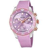 Jaguar Echt Leder Damen Uhr J890/2 Chronograph Fashion Armbanduhr