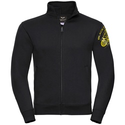 Black-Cafe London Classic Fleece Sweatjacke, schwarz-gold, Größe L für Männer