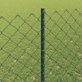 vidaXL Zaun mit Pfosten 1,4 x 25 m Grün/Stahl