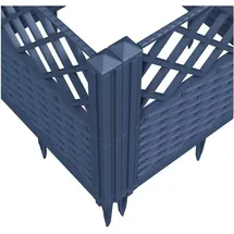 vidaXL Pflanzkasten mit Erdspießen 123,5 x 43,5 x 43,5 cm Blaugrau