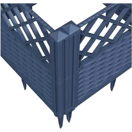vidaXL Pflanzkasten mit Erdspießen 123,5 x 43,5 x 43,5 cm Blaugrau