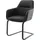 DeLife Freischwinger Pejo-Flex Echt-Leder Schwarz Freischwinger flach Schwarz Taschenfederkern