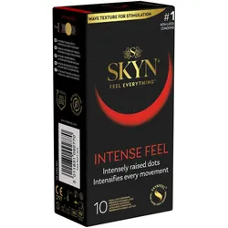 «Intense» genoppte latexfreie Kondome aus SensoprèneTM (10 Kondome) 10 St