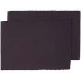 Homescapes Tischset schwarz im 2er-set 33/50 cm,