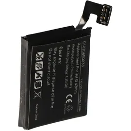 AccuCell Akku passend für Apple Watch 3 42mm, Li-Polymer, 3,82V, 350mAh, 1,3Wh, built-in, ohne Werkzeug A1850 Akku