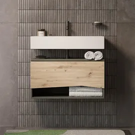 Vicco Waschbeckenunterschrank Willow, Artisan, 80 x 42.8 cm mit Schublade, zur wandmontage geeignet für Verschiedene Badezimmergrößen