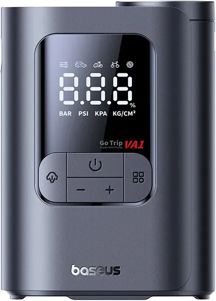 Baseus GoTrip VA1 Super Mini Kabelgebundener Inflator 22-Zylinder Cosmic Black (Inklusive: Luftschlauch x1, Luftdüsen x3, DC-Stromkabel x1)