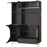 modfu Hochschrank 120 x 40 x 176 cm Schwarz