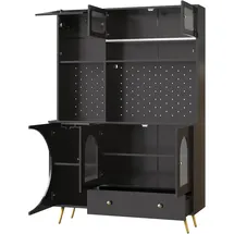 modfu Hochschrank 120 x 40 x 176 cm Schwarz