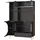 modfu Hochschrank 120 x 40 x 176 cm Schwarz