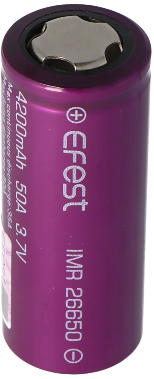 Efest Purple IMR26650 mit 4200mAh, 3,7V, Li-Ion-Akku (High Drain)