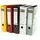Livepac-Office Glanz-Ordner DIN A4 75 mm Gelb/Schwarz/Grau/Bordeaux/Weiß 5 St.