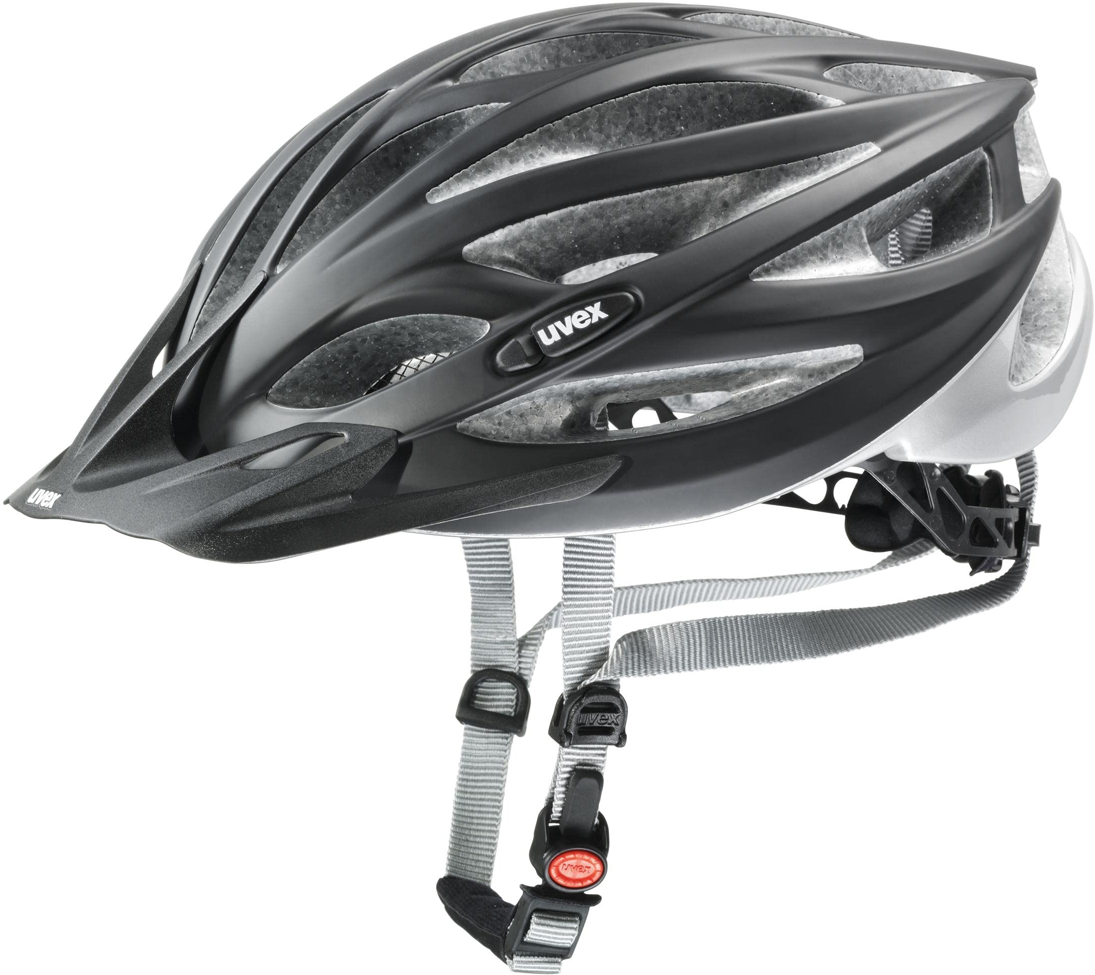 uvex oversize - sicherer Allround-Helm für Damen und Herren - individuelle Größenanpassung - optimierte Belüftung - black matt silver - 61-65 cm