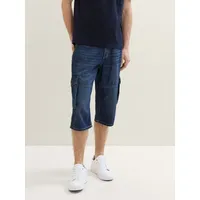 Tom Tailor Jeansshorts »MORRIS OVERKNEE«, mit recycelter Baumwolle, blau