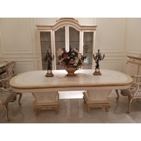 JVmoebel Esstisch, Königlicher Esstisch Tisch Holz Tische Barock Rokoko Esszimmer weiß