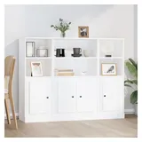 vidaXL Highboard 3 Stk. Weiß