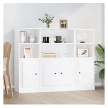 vidaXL Highboard 3 Stk. Weiß