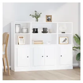 vidaXL Highboard 3 Stk. Weiß