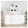 vidaXL Highboard 3 Stk. Weiß