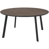 Ambia Garden Gartentisch, Anthrazit, Metall, Glas, Keramik, rund, Flachrohr, 160x75x160 cm, Gartenmöbel, Gartentische, Gartentische