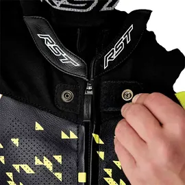 RST Pro Series D3O Airbag Lederkombi - Neon Yellow - XS