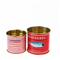 Rex London Mini-Aufbewahrungsdosen (2er-Set) - Fisch MACKEREL & ANCHOVIES