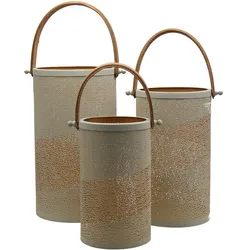 Windlicht CANDLE PATTERN - beige